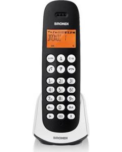 Telefono Cordless DECT 20 Voci Vivavoce ID Chiamate Bianco / Nero Adara