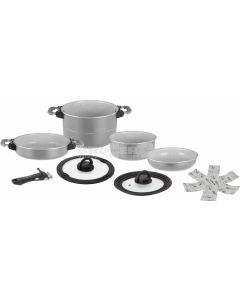 Popote da Campeggio Batteria Pentole Induzione 7+1 Antiaderenti Fusion