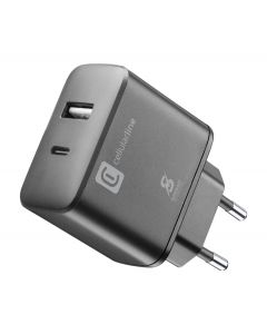 Caricabatterie da Rete 2 Porte Usb e Usb-C ACHSMUSB2PD25WK