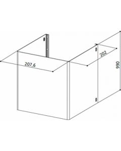 Kit camino cappe per modelli Synthesis / Gyza 208x202 mm 112.0157.257