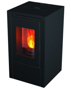 Stufa a Pellet 6,2 Kw Ventilata Serbatoio 11 Kg Nero Little-KEB6N