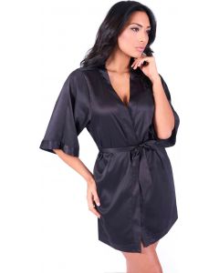 Vestaglia Donna Raso Sexy Kimono Taglia L Nero - KPT0921