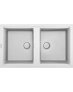 Lavello 2 Vasche da Incasso 86 Cm Granitek Best 450 Bianco 68 LGB45068