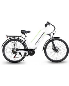 Bicicletta Elettrica e-bike 25 km/h 28&quot Bianco - CY28PAI01 Queen