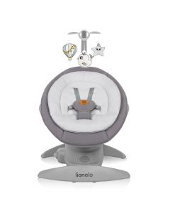 Mell - Sdraietta Neonato Elettrica Max 9 Kg Dondolo Altalena Grey Stone