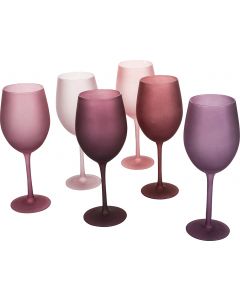 Set 6 calici 650 ml frosted in vetro Happy Hour Provence