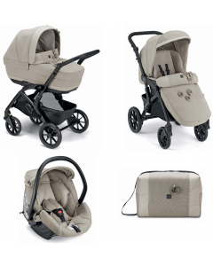 Dinamico Smart - Passeggino Trio Leggero Modulare da 0-4 Anni 0-22 Kg Beige