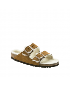 BIRKENSTOCK ARIZONA SHEARLING MINK SUEDE LEATHER