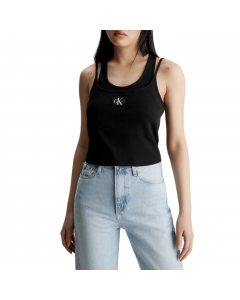 CALVIN KLEIN JEANS BADGE RIB DOUBLE LAYER TANK TOP