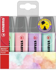 Evidenziatore 4 pz Lill&agrave Menta Rosa Turchese Punta smussata 70/4-2