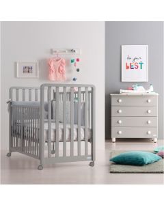 Lettino Culla Neonato Evolutiva Piumone Glam Gri. Grigio Glam 1&times9