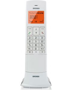 Telefono Cordless DECT GAP 50 Voci in rubrica id Chiamante Bianco Lemure