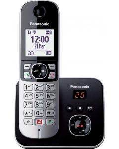 Telefono Cordless senza Fili Segreteria e Vivavoce Nero - KX-TG6861JTB