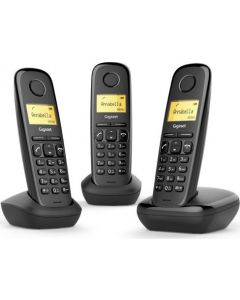 Telefono Cordless DECT GAP Trio 50 voci Rubrica Nero A170 TRIO