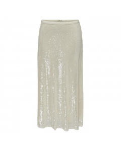 ONLY CARIN SEQUINS A-SHAPE SKIRT WVN CREME