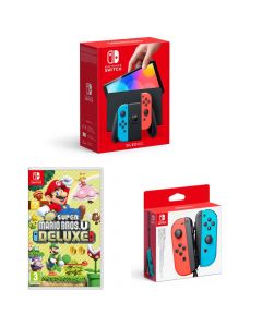 Switch Oled Nero+Joy-Con+New Super Mario Bros U Deluxe BUNDL00004474