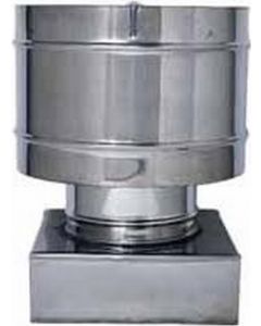 Comignolo Antivento a base quadrata Fumaiolo 25x25 cm in Acciaio Inox