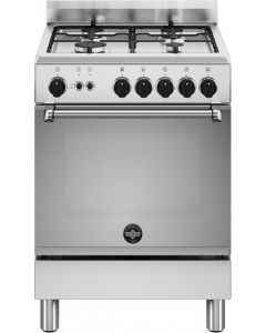 Cucina a Gas 4 Fuochi Forno a Gas 60x60 cm Classe A+ Inox AMN664GXV