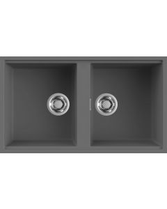 Lavello Cucina Sottopiano 2 Vasche 84x49 Plus Grigio Scuro LKB45099BSO