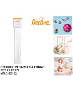 Stecche In Carta Forno Set 25 Pezzi mm 3.8x152 DEC0050371