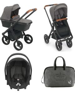 Puro Passeggino Trio Leggero Compatto Pieghevole 0M-15 Kg Grigio