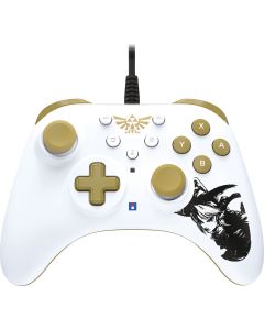 Controller Gamepad Cablato Compatibile per Switch Zelda Edition colore Bianco e