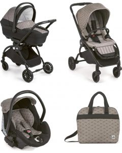 VOGUE - Passeggino Trio Leggero Compatto 0-3 Anni i-Size Beige Melange