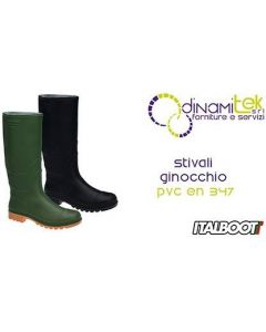 Stivali Alti al Ginocchio Scarpe da Lavoro in PVC Tg 36 Verde 06310-36