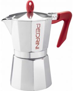 Caffettiera Brillant 6 Tazze Manici e Pomello Rosso PD908460
