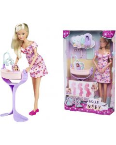 Steffi Love Steffi con Pancia Che Cresce Bambola 3+ Anni
