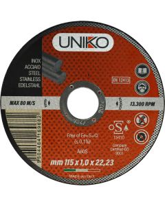 Mola Abrasiva Per Inox/Ferro &oslash 115x1 Set 5 Pezzi KIT11510F