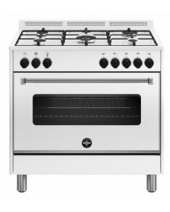 Cucina a Gas con Forno Elettrico 5 Fuochi 90x60cm Bianco AMN965EBV24