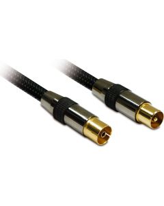 Cavo Antenna TV Cavo coassiale TV Maschio Femmina 5 metri Nero 419002