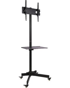 Supporto TV da Pavimento con Mensola 23&quot a 55&quot Portata 25Kg Nero ICA-TR21