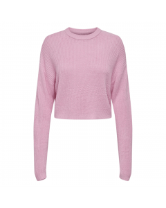 ONLY MALAVI L/S CROPPED PULLOVER KNT NOOS PRISM PINK