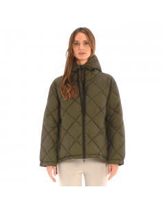 HOMEWARD NEVA NYLON DIAMOND HOODED JACKET