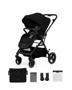 Yoxi - Passeggino Leggero Pieghevole 0-4 Anni 0-22 Kg Pure Black