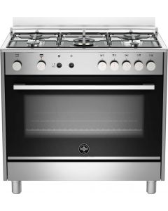 Cucina a Gas 5 Fuochi Forno a Gas Ventilato 90x60 cm Inox FTR965GXV