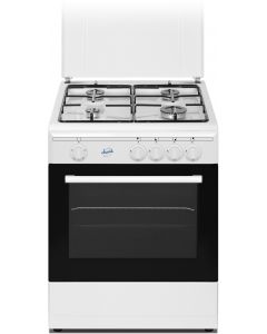 Cucina a Gas 4 Fuochi Forno a Gas con Grill 60x60 cm Bianco SD664WGE