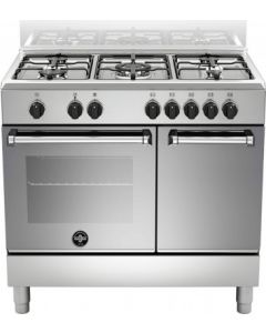 Cucina a Gas 5 Fuochi Forno Elettrico 90x60 cm Classe A AMN9P5EXVC