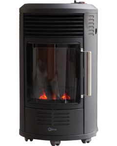 Stufa a Gas effetto Fiamma 3.5 Kw 15 Kg Nero GH8034