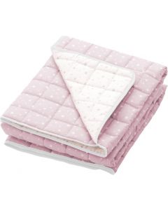 Coperta Lettino Trapuntata Double Face Stelline colore Rosa 145 077 01
