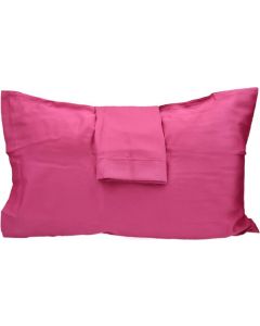 Coppia Federe 50x80 cm in Cotone  Tinta Unita colore Fuxia - Blue Moon