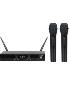 Kit 2 Microfoni a Batteria con Ricevitore 96 dB Nero SET 5002