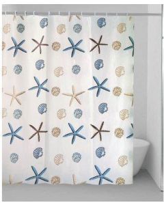 Tenda Doccia Fondale In Vinile + Anelli cm 240x200