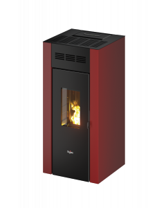 Stufa Pellet Ventilata 8.5 kW 17 kg Volume 238 m3 Rosso 7022002 Elane 9