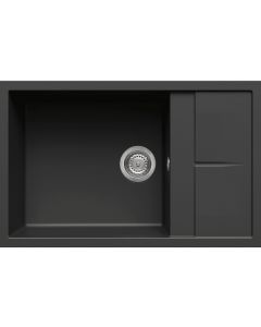 Lavello Cucina 1 Vasca Con Gocciolatoio 78x50 Metaltek Nero 40 LGU31040