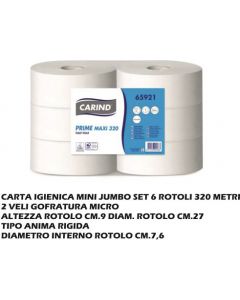 Carta Igienica Maxi Jumbo Set 6 pezzi 320 mt  CAR65921