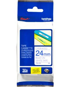 Nastro per Etichettatrice 24 mm etichet Blu/Bianco TZE253