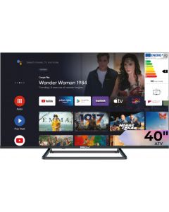 Smart TV 40 Pollici Full HD Display LED Sistema Android TV Nero ATV40
